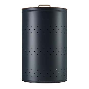 Relaxdays Meuble à linge, avec bac pliable, 2 surfaces de rangement
