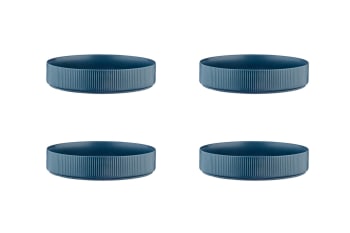Lot De 6 Assiettes Creuses En Grès Bleu - Sibo - Neuves