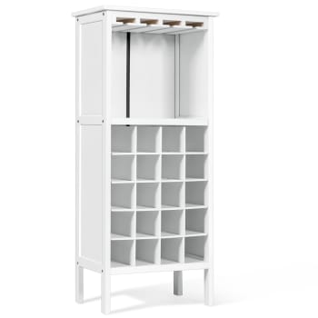 Casier À Vin Wino En Bois - Greta Blanc 2X Étagère [H409