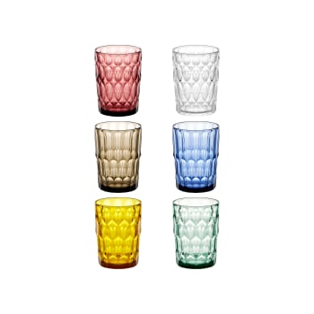 Vanity - Lot de 6 verres hauts en acrylique biologique multicolore 48 cl
