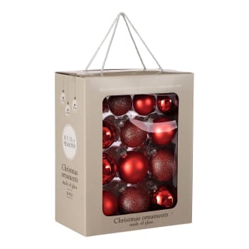 Miniblings – Orecchini Palline Di Natale In Miniatura – Rosso Lucido – Fatti A Mano Berlino