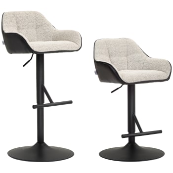 HOMCOM Set 2 Sgabelli da Bar Girevoli Effetto Velluto Verde