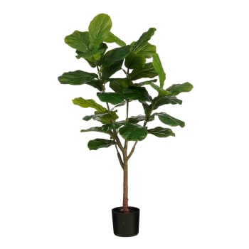 Albero Di Fico Artificiale A Foglia Di Violino, 1,5 M, Pianta Finta In Vaso, Verde, Per Interni Ed Esterni, Decorazione Autunnale