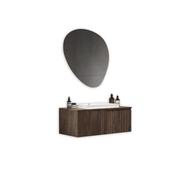 Composition 4 pièces en MDF chêne foncé Venere | Maisons du Monde