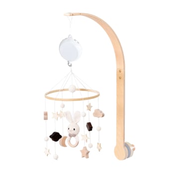 Mobile Musical Pour Bébé Lit - Thème Neutre, Jouet D'éveil Avec Musique, Pour Chambre, Parc, Poussette