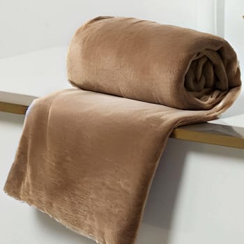 Basic - Manta sedalina invierno 240gr visón 130x160cm