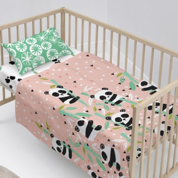 Parure De Lit Berceau 3 Pièces Mimosa City - 60x120 Cm, Multicolore, 100% Coton