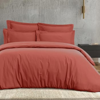 Luofanfei Parure de lit en mousseline de coton 220 x 240 cm - Violet - Pour l'été - Rafraîchissante - Style bohème doux - Aspect froissé - Infroissable - Avec fermeture éclair