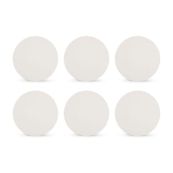 Assiette plate 9xH2cm blanc - Lot de 6 Pila | Maisons du Monde