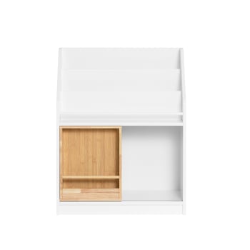 Nisorpa Bibliothèque Pour Enfant Blanc - Meuble De Rangement Idéal Pour Chambre Bébé Et Petit