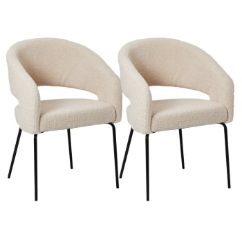 Mann Boucle Beige Stuhl