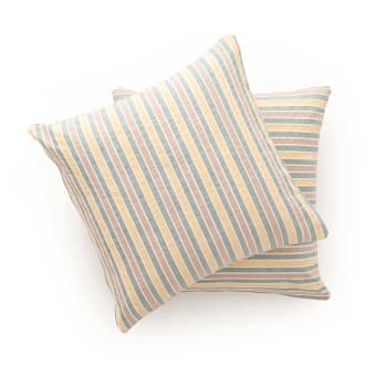 Housse De Coussin Action – 45x45 Cm – 100% Coton – Blanc – Neuve