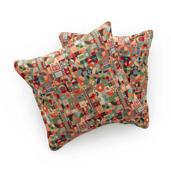 Housses De Coussin Mandala - Lot De 2, 60x60 Cm, Coton - Motif Double Face, Fermeture Éclair - TreeWool