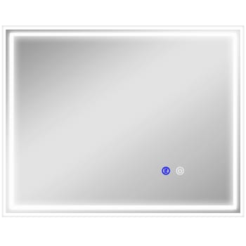 Specchio Bagno Con LED HOMCOM 70x50cm - Touch, Antiappannamento, 3 Temperature Luce, IP44, Vetro Temperato - Foto 9