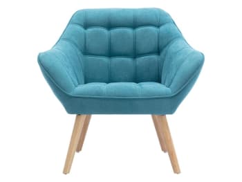 Caserta - Fauteuil droit  bleu turquoise