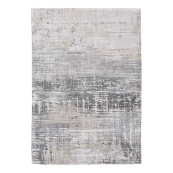 Streaks - Tappeto in poliestere grigio, 140x200 cm
