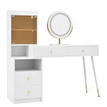 Bureau tiroir et niches noir et métal Gold