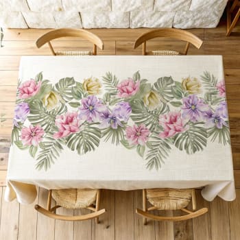 MINT - Nappe Imprimée Anti-tâches DEISY VERT