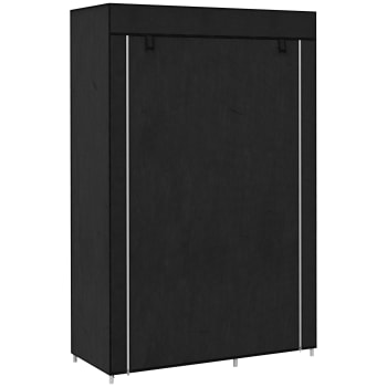 Penderie En Tissu Relaxdays XXL Avec 12 Étagères Et Tringle - 175x135x45 Cm - Anthracite - Rangement Chambre/Grenier
