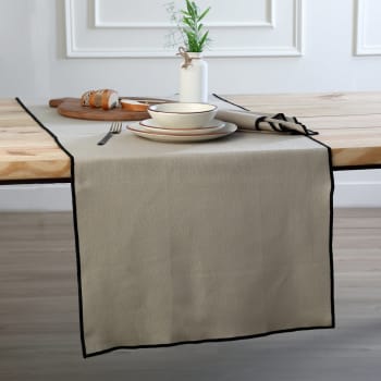 Set Di 2 Runner Da Tavolo Antiscivolo | 150x30 Cm | Tappetino In PVC Morbido Per Cucina E Buffet | Marrone