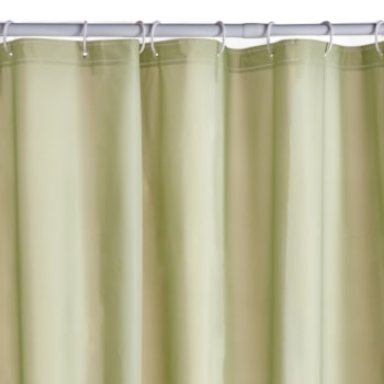 Rideau De Douche Vert Fleurs – Tissu Satiné Transparent, Neuf Sans étiquette