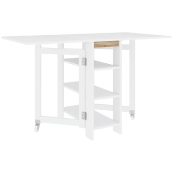 Tavolo Pieghevole In Legno Di Pino | Salvaspazio Per 2-4 Persone - Foto 4