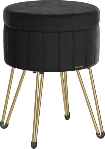 Sgabello Contenitore VASAGLE EKHO - Pouf Con Rivestimento PU E Gambe Acciaio - Verde Foresta - Foto 11