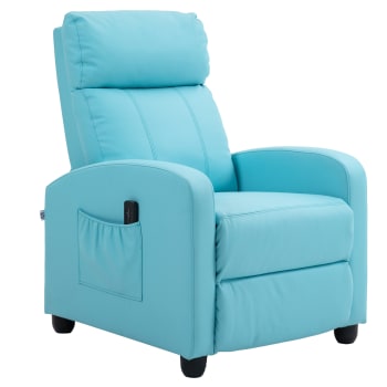 Poltrona Massaggiante Meridienne HOMCOM | Riscalda Lombare, 8 Punti Massaggio, Telecomando | Tessuto Grigio Effetto Lino - Foto 11