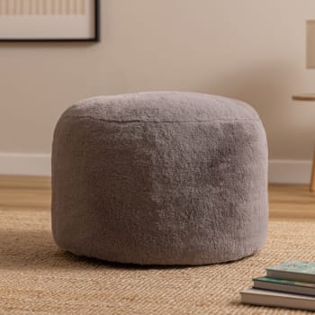 Pouf Gris Maisons Du Monde H37 X L59 X PR46 - Neuf