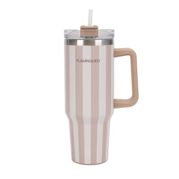 Borraccia Termica Maverton 600ml - Tazza Con Manico E Cannuccia In Acciaio - Verde - Regalo Personalizzato Per Lui - copertina