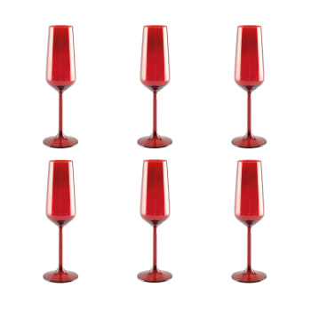 Set Di 6 Flauti Da Champagne Infrangibili In Plastica Premium 165ml – Ideali Per Matrimoni, Feste E Uso Quotidiano