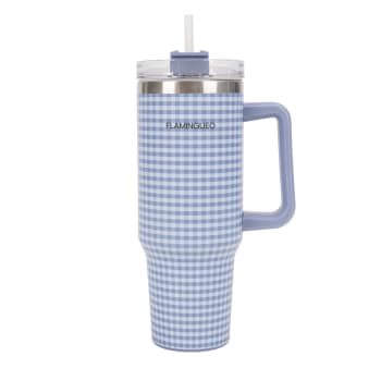 Hydroup Tazza Termica Acciaio Inox 1180 Ml – Borraccia Isotermica Con Cannuccia E Manico, A Prova Di Perdite, Per Bevande Calde E Fredde (Rosa Chiaro) - 3