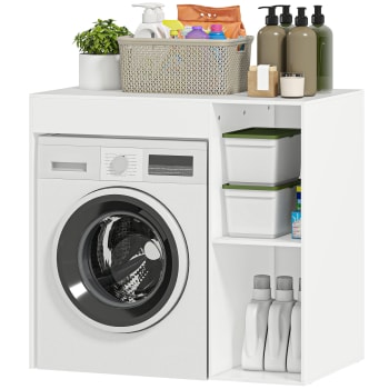 Armadietto Portamedicinali Da Bagno Con 2 Ante – Pensile Sospeso In MDF Grigio Chiaro – Con Ripiano Regolabile, Per Sopra WC, Cucina O Lavanderia - 3
