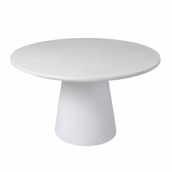 Tavolino da giardino rotondo in metallo bianco 40 cm, Palavas - Oviala | Leroy Merlin