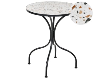 Tavolino rotondo 40 cm alluminio antracite opaco - Frammento