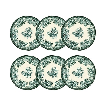 Lot 6 Assiettes Creuses Gaia 20 Cm – Grès Émaillé Élégant – Micro-ondes & Lave-Vaisselle – NOVASTYL