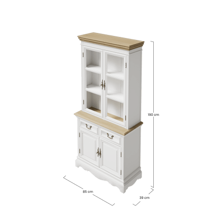 Vaisselier 2 portes crème L85