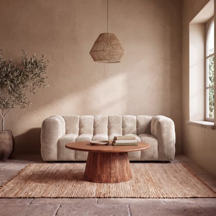 Nicht elektrifizierte Pendelleuchte aus Jute, Ø 40 cm Inirida