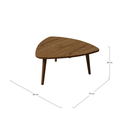 WOHNLING Tavolino Rotondo BHARU In Legno Sheesham E Metallo – 75x39x75 Cm, Stile Retrò, Marrone Naturale