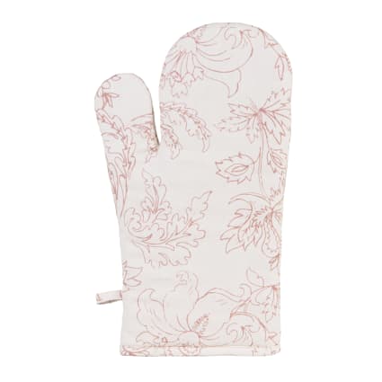 Topflappen Handschuh aus Baumwolle mit Blumenmuster, wei 19x33cm Prala |  Maisons du Monde