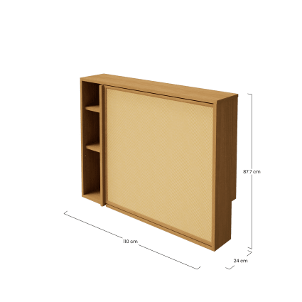 Bureau console 1 porte 3 niches