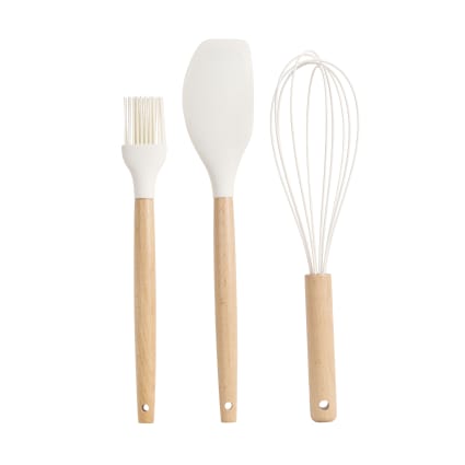 Yum Asia Spatule à Riz Premium – Manche Bois Hêtre & Silicone Alimentaire, Design Montagne