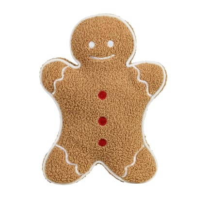 Housses De Coussin Noël – Lot De 2 Avec Motif Bonhomme En Pain D’épice, Double Face Polaire, Fermeture éclair – 40x40 Cm