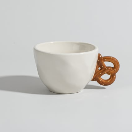 Tazza In Ceramica Gialla Con Biscotto Britannico - 325ml - Idea Regalo Originale Per Gli Amanti Del Tè - 2