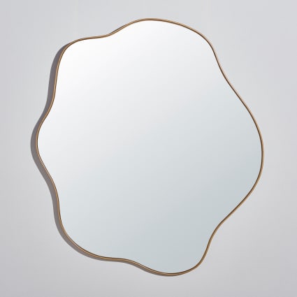 Organischer Goldspiegel, 105 x 120 cm Nino
