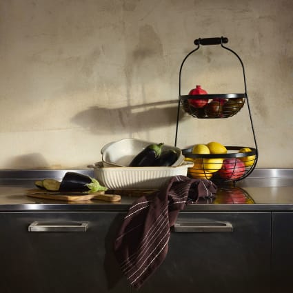 Plat à Grès Beige Avec Couvercle - Artisanal Français, Anses, Four, Neuf