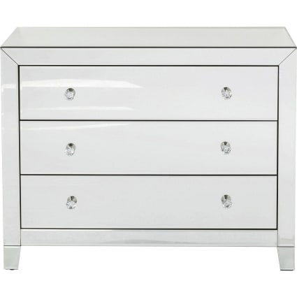 Commode Miroir Luxe En Verre – 6 Tiroirs – Style Glamour Hollywood – Palazzo Int