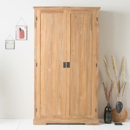 Schrank aus massivem Teakholz 115 cm Aldo