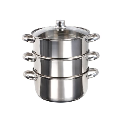 Cuiseur Vapeur Inox 30 Cm 4 Paniers + Casserole – 5 Niveaux Empilables, Couvercle Verre, Cuisson Saine & Diététique Cuiseur Vapeur Inox 30 Cm 4 Paniers + Casserole – 5 Niveaux Empilables, Couvercle Verre, Cuisson Saine & Diététique