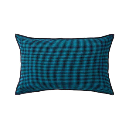 Housse De Coussin Noël 46x46 Cm - Broderie Flocons De Neige, Polyester, Fermeture Zip, Décoration Salon Canapé